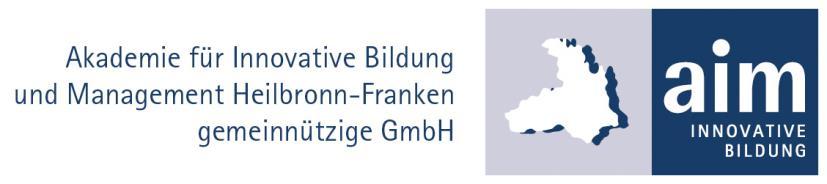 Lehrgangs-Veranstaltungsnummer: 161633A Zur Umsetzung des Orientierungsplans- aim-lehrgang für pädagogische Fach- und Führungskräfte Der Orientierungsplan für Bildung und Erziehung in den