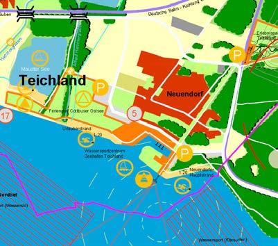 100 Bootsliegeplätze - Parken an der Seeachse, am Neuendorfer Strand und am Feriendorf - vergrößerter