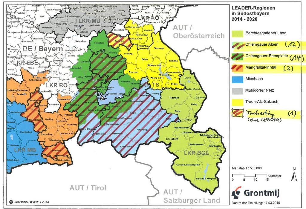 LAG-Chiemgauer Seenplatte (7 Gemeinden-RO) (7 Gemeinden-TS) Kooperationsprojekt Potenzialanalyse- Premiumwandern Ohne