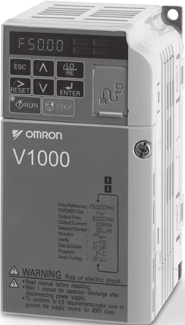 YASKAWA VZ V1000 Mehr Leistung und Qualität bei weniger Platzbedarf Stromvektorregelung Hohes Anlaufdrehmoment: (200 %/0,5 Hz) Drehzahlregelbereich 1:100 Hohe Belastbarkeit ND 120 %/1 min und HD 150