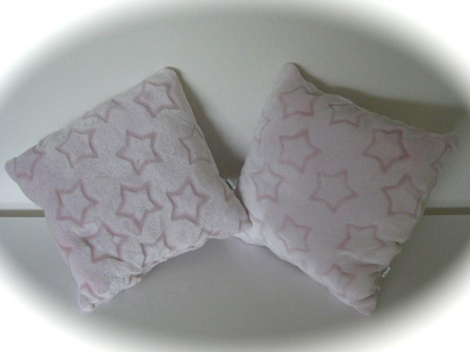 Sternenkissen rosa rosa Wellness-Fleece mit geprägten Sternen 6 Kuschelkissen (30 * 30 cm):