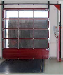 Laderampenabdichtung horizontal drehbar beidseitig vertikal drehbar Automatische Barrieren bieten maximalen Schutz, da diese im Brandfall über