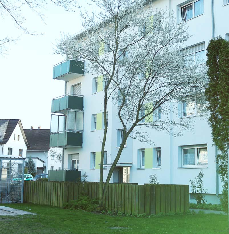6 In der Erich-Kästner-Straße 35, Schulstraße 67 und 67a in Fürth haben wir die Allgemeinflächen der Häuser modernisiert. Die Treppenhäuser haben wir erneuert und die Fassaden neu gestrichen.