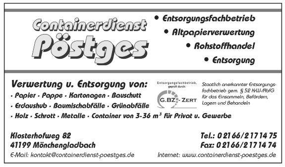 Haushalt Industrie Spindelweg 10 Schelsen 41238 Mönchengladbach Telefon (0 21 66) 8 23 43 Telefax (0 21 66) 85 04 94 www.