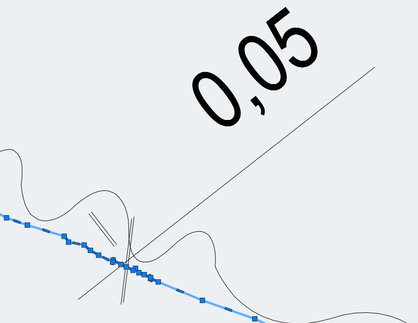 StadtCAD 15 - Lösungsweg Randsignaturen 0,05 Meter sind im Maßstab 1:5.