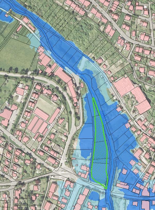 Untersuchungen zum Hochwasserschutzkonzept Gewässerausbau Rückbau Gewässerschwelle und Uferaufweitung Großflächige Flutmulde (Flächenverfügbarkeit. RÜB04!