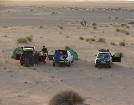 Wüstencamp Unser Camp richten wir mitten in der Wüste im Schutz