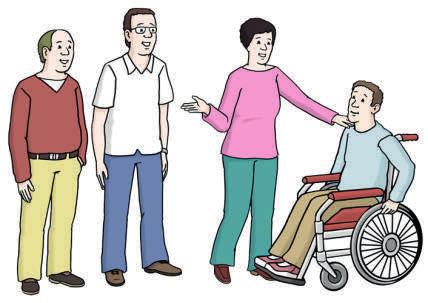 Die Rechte von Menschen mit Behinderungen In Brandenburg sollen alle Menschen gut zusammen leben können. Menschen mit und ohne Behinderung. Menschen mit Behinderungen haben oft Nachteile.