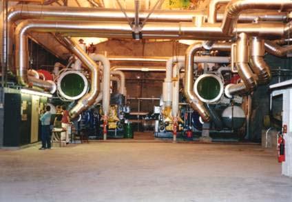 Turbowärmepumpen Wärmequelle Roh-Abwasser Fernwärme - und Kälte Produktions- Anlage