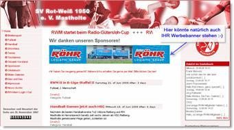 2. Werbebanner auf der RWM-Hmepage: Wussten Sie eigentlich, dass wir auf unserer neu gestalteten Hmepage www.rwmnline.de mittlerweile bis zu 11.000 Besucher (im Schnitt ca. 6.