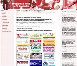 4. Unsere neue Spnsrenübersicht im Internet auf einer separaten Seite unserer Hmepage: www.rwm-nline.de: Zeigen Sie Flagge für den SV Rt-Weiß 1950 e.v. Masthlte!