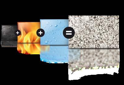 Als reiner Naturstoff besteht der CORISO Dämmstoff aus Basalt und wird nur mithilfe von Wasser und Feuer,