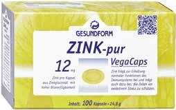 Zink-pur 12 mg Zink Vcaps 100 Kapseln statt 11,95 1)