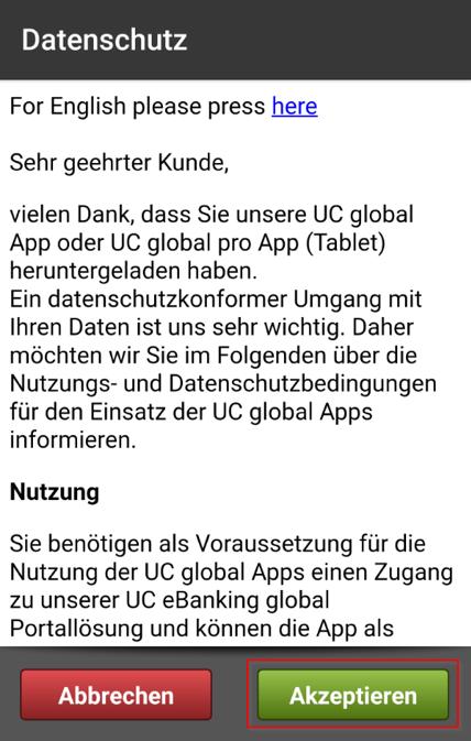 3 Einleitung Mit UC ebanking global token können Sie Ihr mobiles Endgerät (Android Smartphone und Tablet, ios iphone und ipad) zur Anmeldung in UC ebanking global über den Webbrowser und zur