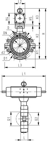 Eneinbauklappe Typ 241 ABS FO (Feerkraft öffnen) Ohne anbetätigung Aussengehäuse in GGG-40.