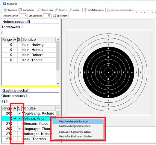 Die Spalten A (Außer Konkurrenz) und S (Streichergebnis) können mit einem Rechtsklick