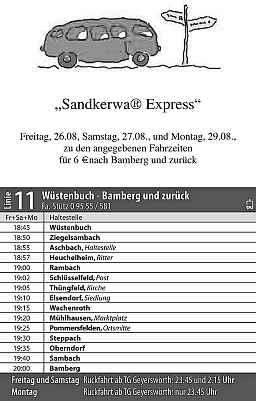 Wachenroth -8- Nr. 89/11 Angeboten wird dieser Service durch die Firmen Basel, Hasler, Hennemann, Hümmer, Kuchenmeister, Metzner, Spörlein, Stütz und Wetz.