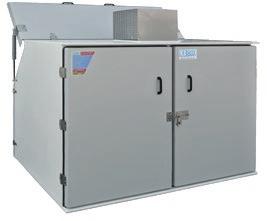 Kühlleistung Modell M2W V2A = 879W/0 C, ab Modell M3W V2A = 1243 W/0 C. KABOX M2W V2A für z.b. 1 Müllbehälter 240 ltr.