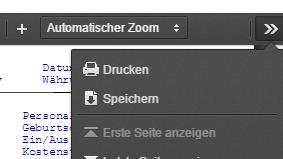 2 Dokumente speichern Zum Speichern des markierten Dokumentes klicken Sie auf das Speichern-Symbol in der Viewer-Funktionsleiste. 2.3.