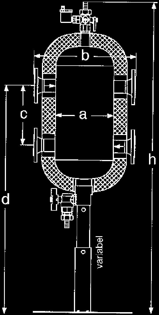 (40-200) Automatski odzračni ventil Udarna ploča (c) Odzračni ventil (g) Mirna komora (d) Čaura za senzor temp.