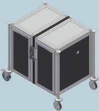 nebeneinander Längseinschub Modell Aussenmasse BxTxH Sickenabstand Kapazität IBMB 2/30 37,5 972 x 726 x 913 mm 37,5 mm 2 x 15 GN1/1 hohe Ausführung - 1-türig Längseinschub Modell