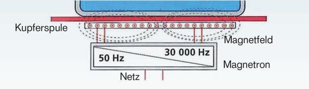 Aufgrund der gezielten Erhitzung können Kaltspeisen ohne Klimateiler oder sonstige Trennung auf demselben Tablett stehen.