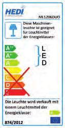 EAN Leistung Leuchtmittel Anschlussleitung Abstrahlwkel ohne Lse Abstrahlwkel mit Lse ML1206DUO 4003644000203 250 V / 12 V, 450 Lumen, (1 m) mit Lse 525