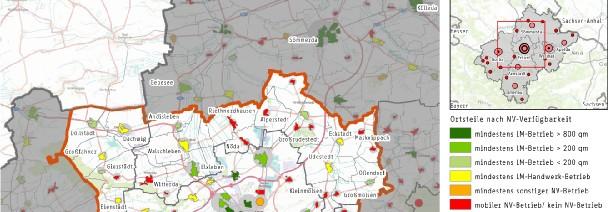 Karte 5: Nahversorgungssituation im Grundversorgungsbereich des Oberzentrums Erfurt Quelle: eigene Erhebung August bis Oktober 2013; Erhebung Erfurt Junker+Kruse Oktober bis Dezember 2013; eigene
