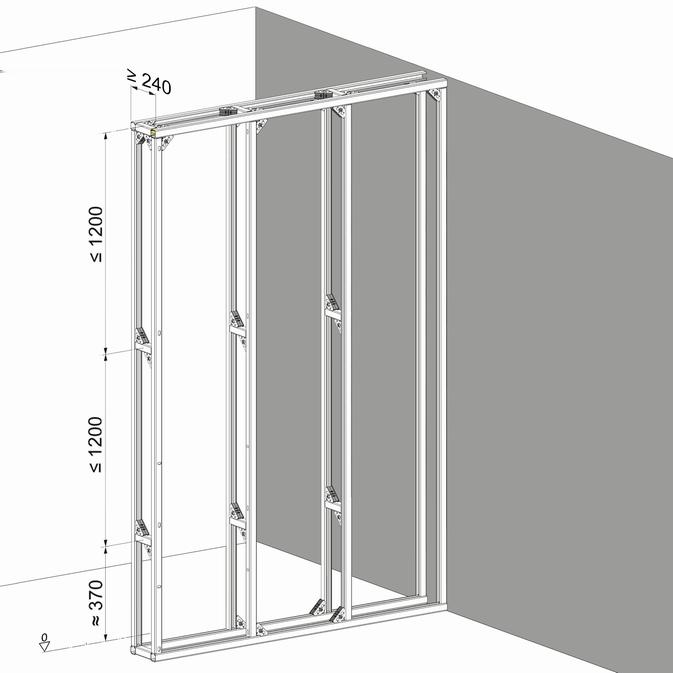 Produktinformation Trennwand und raumhoher Raumteiler Abb.