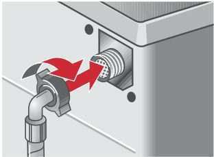 Netzleitung Wasserablauf Stromschlaggefahr! Aqua-Stop-Sicherheitseinrichtung nicht in Wasser tauchen (enthält elektrisches Ventil).