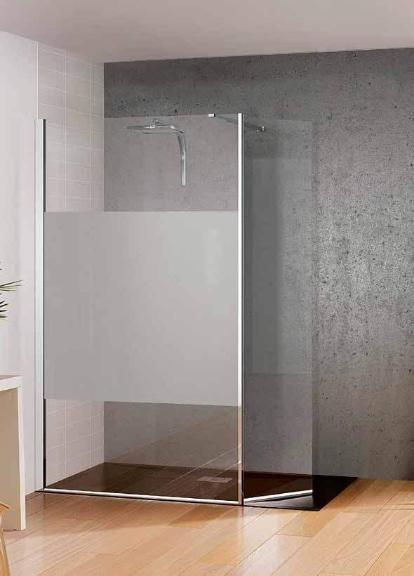 KINESPACE DUO Einfache Duschwand für offenen Duschbereich mit 180 -Schwingflügel Nischenausführung Eckausführung Glas: 6 mm Kalkschutzbehandlung (siehe S.