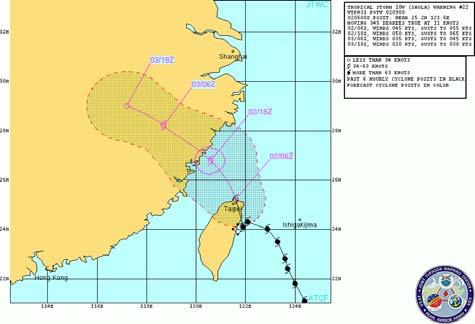 Nordostspitze Taiwans vorbei und in nordwestliche Richtung auf China zusteuern sollte. Doch der Taifun wählte ab dem Abend des 1. August 2012 eine andere Route.
