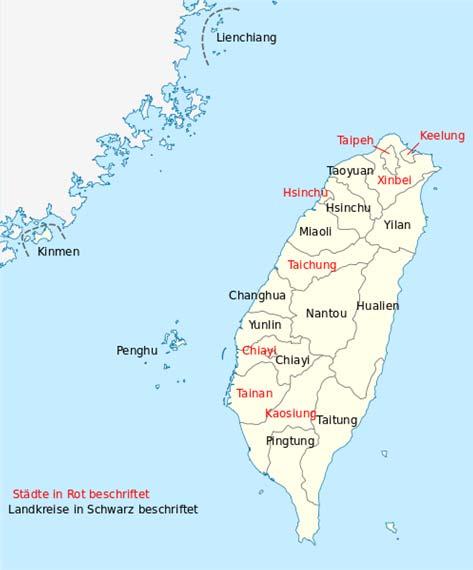 3 Auswirkungen von Saola auf Taiwan und auf den Philippinen 3.1 Informationen zu Taiwan Mit einer Fläche von rund 36.