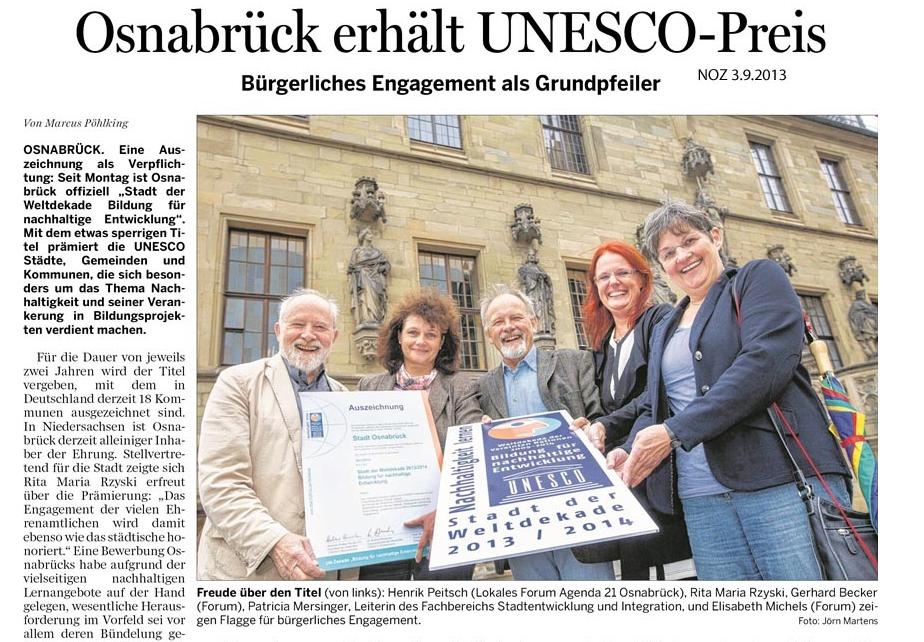 Gemeinsam für ein nachhaltiges Osnabrück - Bildungslandschaft für