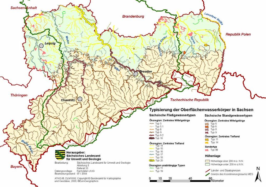 tätskomponenten. In Sachsen gibt es keine natürlich entstandenen Seen mit einer Fläche von mehr als 0,5 km², die nach den Kriterien der WRRL zu betrachten wären.