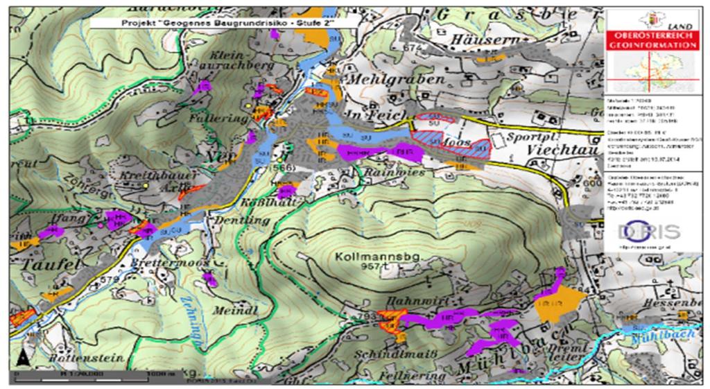Abbildung 41: Projekt Geogenes Baugrundrisiko 2, Altmünster, Oberösterreich (Quelle: DORIS,