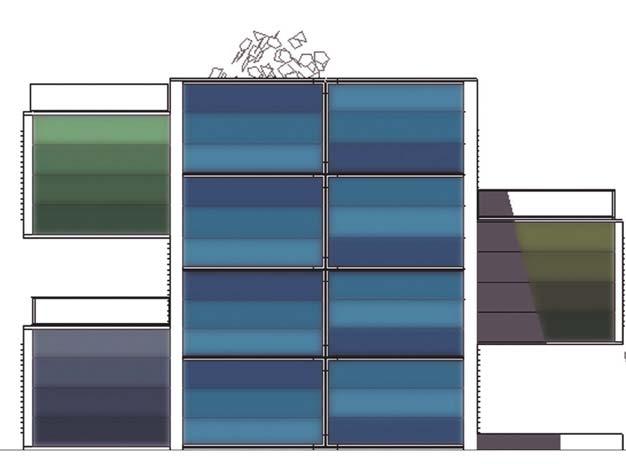 austauschbaren Innen- und Außenflächen modularisierte Raumbereiche entstehen lässt. Es bildet sich ein gut proportionierter Wohnwürfel mit interessanten Sicht- und Raumbezügen.