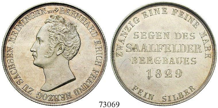 100,- 73043 SACHSEN, SACHSEN-COBURG-SAALFELD Christian Ernst und Franz Josias, 1729-1745 Silbermedaille 1745.