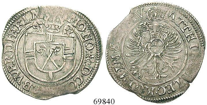 äußerst selten. Prägeschwäche; l. fleckig, vz 1.500,- 69859 Theodor von Thier, 1719-1728 Reichstaler 1724, Köln.