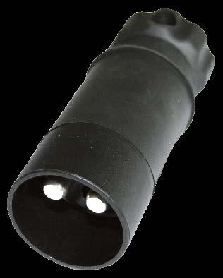0 mm (2x) 251098 2P/24V Kunststoff-Stecker mit versilberten Löt-/Crimp-Kontaktstiften 2P/24V plastic plug with silver-plated
