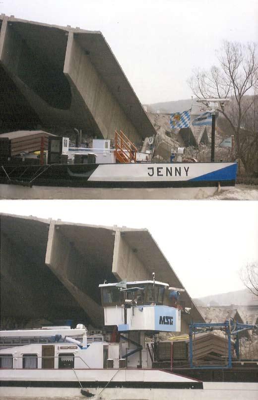 Nachrichten MS Jenny unter Brückentrümmern? Zum Glück nur eine Täuschung In den ersten Märztagen 2009 wurde zwischen Würzburg und Randersacker die Main- Autobahnbrücke (A3) gesprengt.