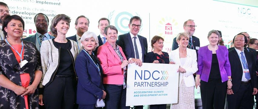 20 Ziele gemeinsam umsetzen Auf der Weltklimakonferenz 2016 in Marrakesch wurde eine globale NDC- Partnerschaft gegründet, die Länder bei der ambitionierten und schnellen Umsetzung des Pariser