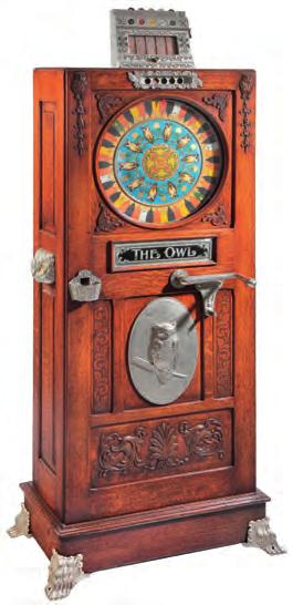 100 Branche The Owl Mills Novelty & Co., Chicago, USA, 1897 Das Glücksspielgerät The Owl ( Die Eule ) ist ein Ein-Scheiben-Spielautomat.