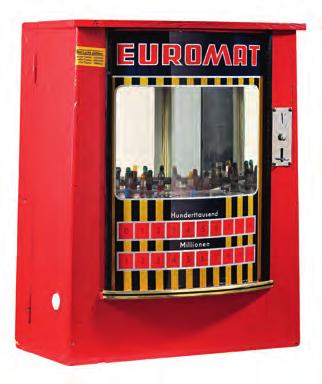 98 Branche Euromat Aisch & Melchers KG, Bochum, Deutschland, 1963 Der Unterhaltungsautomat Euromat war ein Flipper der besonderen Art.