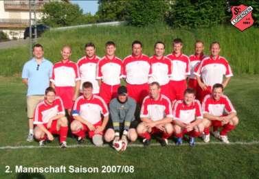 2. Mannschaft Saison 2008 / 2009 stehend von links: Hermann Florian,
