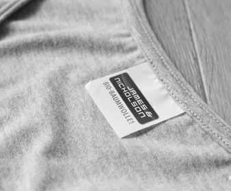 Marke Bei unseren T-Shirts aus Bio Baumwolle können die Etiketten/Labels abgerissen