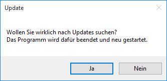 Update Es werden Updates mit Anpassungen und Fehlerbehebungen zum Download bereitgestellt, die über die Update -Funktion runtergeladen werden können.