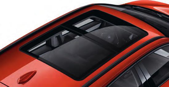Fahrer-/Beifahrerseite sowie regelbare Fondausströmer in Mittelkonsole hinten Im Umfang Modellvarianten enthalten Panorama-Glasdach [01] lässt sich vollautomatisch öffnen und schließen, mit Schiebe-