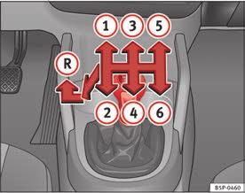 Fahren 187 Schaltgetriebe Fahren mit Schaltgetriebe Rückwärtsgang einlegen Treten Sie bei stehendem Fahrzeug (Motor im Leerlauf) das Kupplungspedal ganz durch.