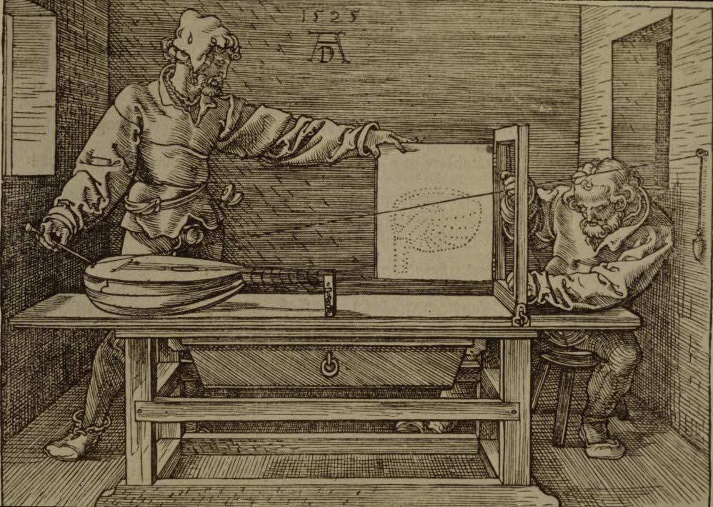 Ray-Tracing nach Dürer Underweysung der messung, mit dem zirckel und